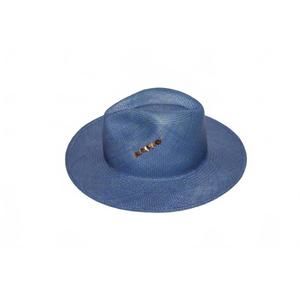 NEW VAN PALMA women's straw hat with broach in jeans